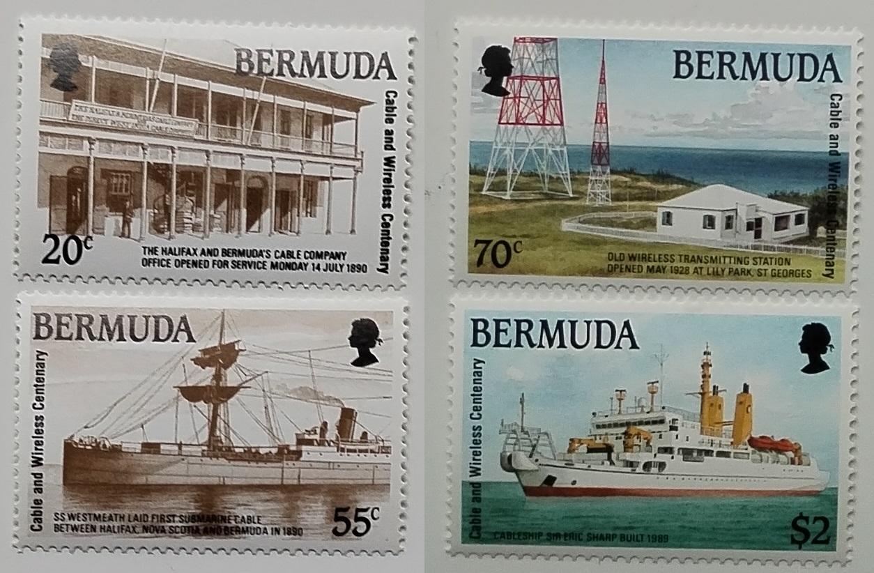 Bermudy 1990 12€ Století telefonního spojení, Lodě