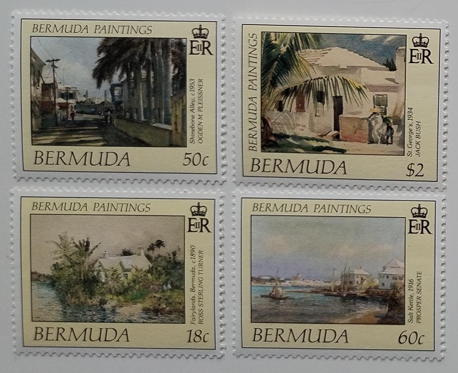 Bermudy 1990 8,5€ Ostrovní výjevy v umění, Obrazy