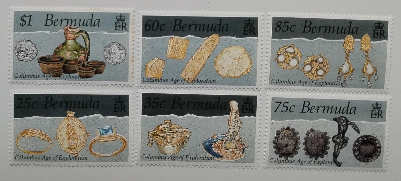Bermudy 1992 16€ Artefakty a šperky, 500 let objevu Ameriky