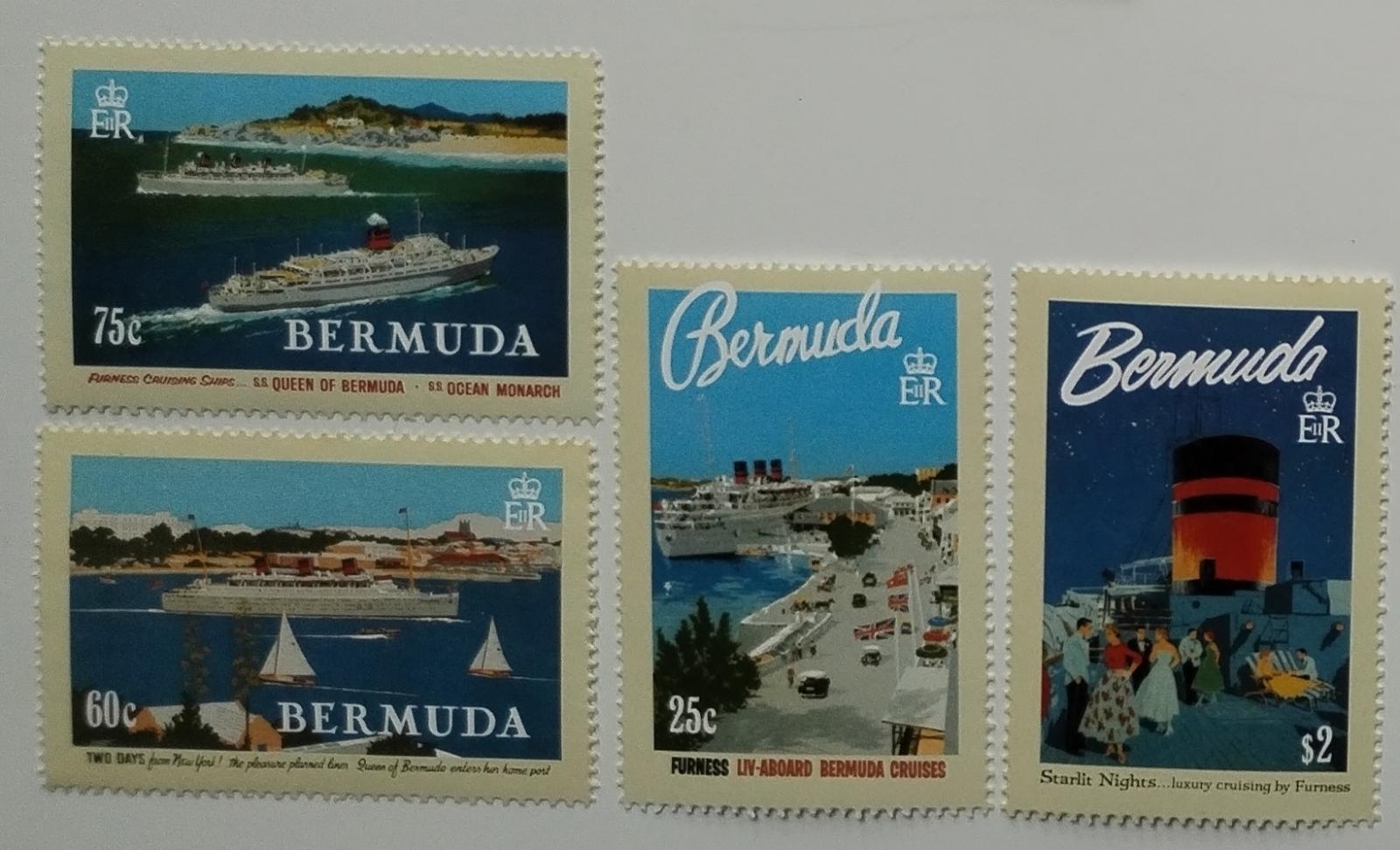 Bermudy 1994 12€ Historické turistické plakáty na okružní plavbu, Lodě