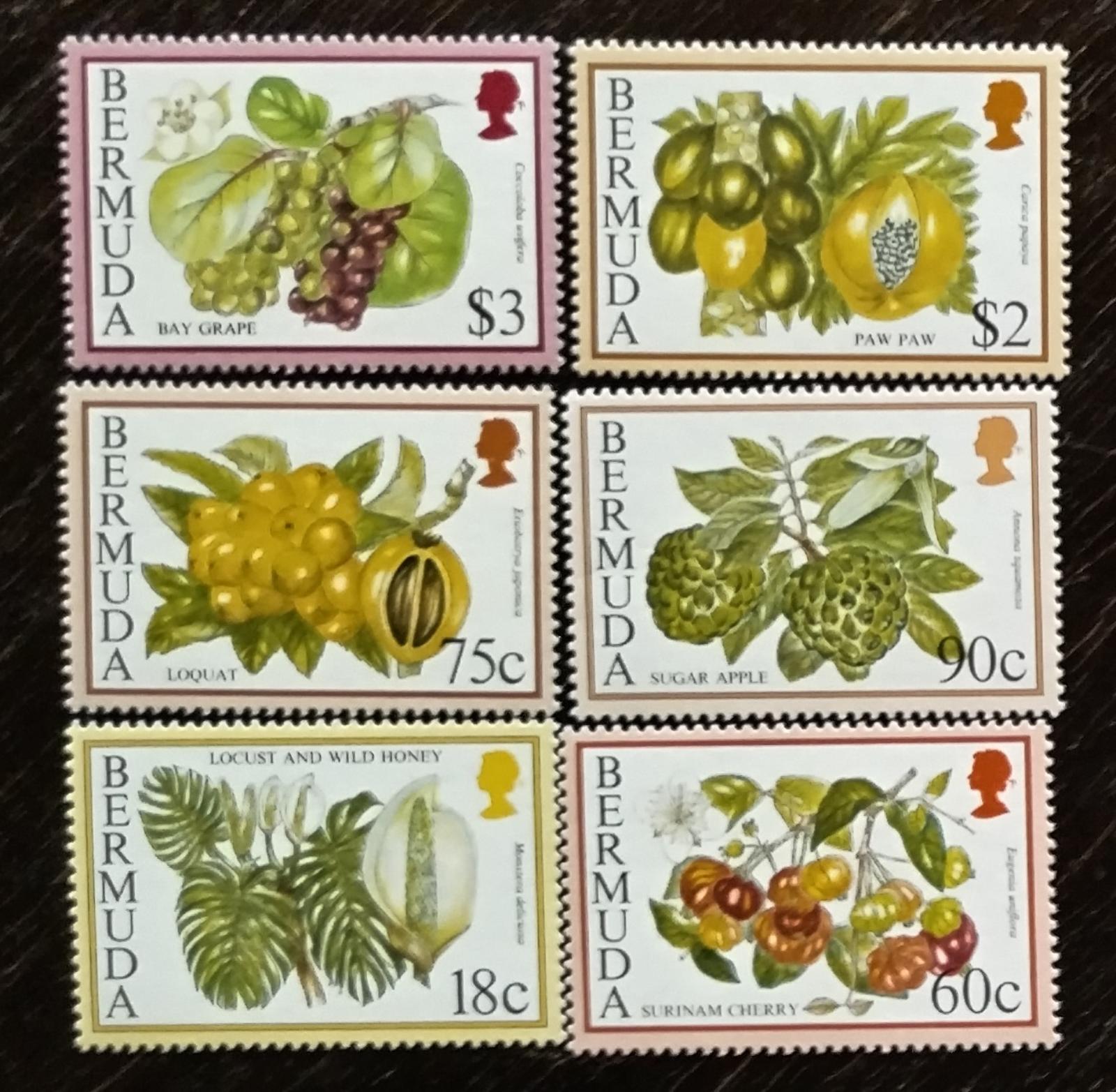 Bermudy 1995 24€ Tisky definitivy ovoce a rostlin ostrova