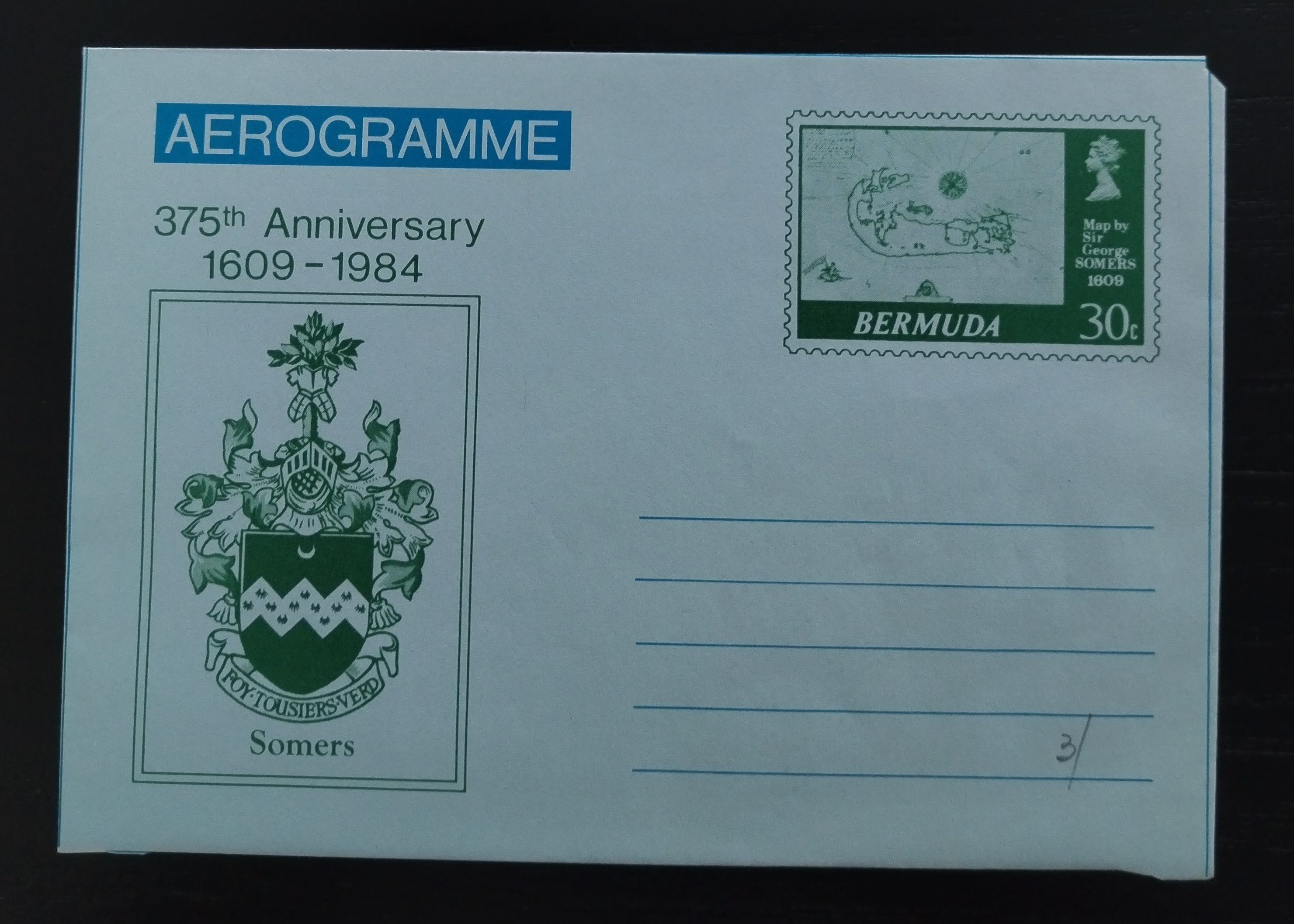 Bermudy 1984 Nepoužitý aerogram