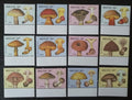 Bhútán 1989 Mi.1145-6 20€ Houby Eurasie, mykologie a flora