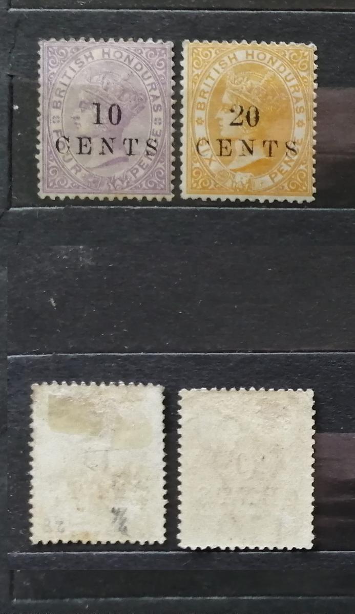 British Honduras 1888 - přetisky SG28-29 100£