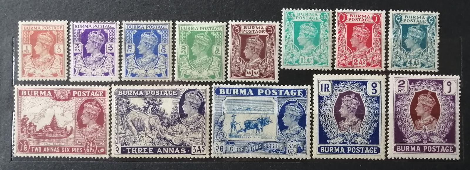 Britská Barma 1938 95£ Výběr z definitivy do 2R
