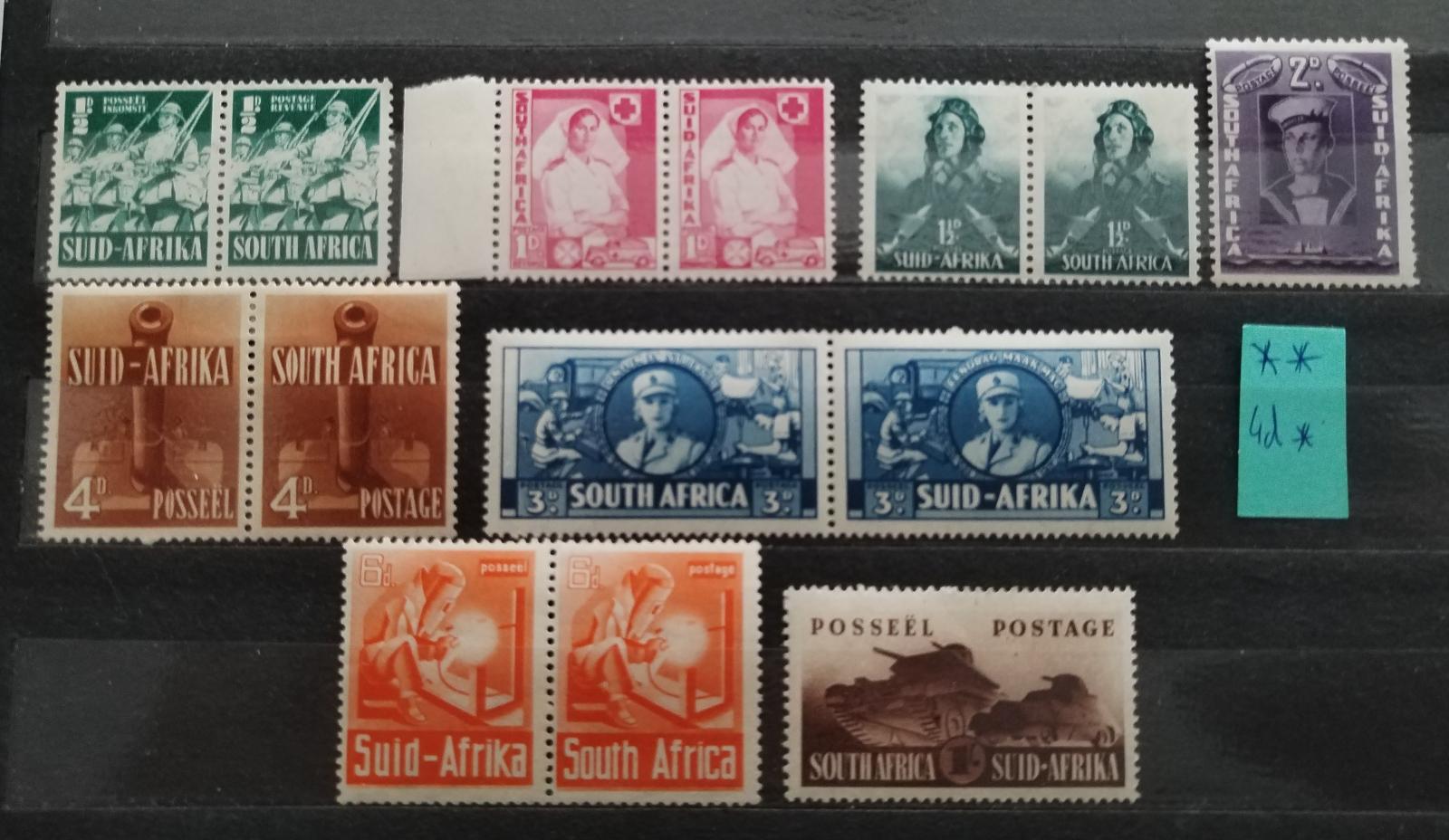 Britská Jižní Afrika 1941 50£ Válka a vojenství (** až na 4d, -1s3)