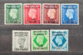 Britská pošta v Maroku 1937-2 48£ Komplet přetisků španělské měny