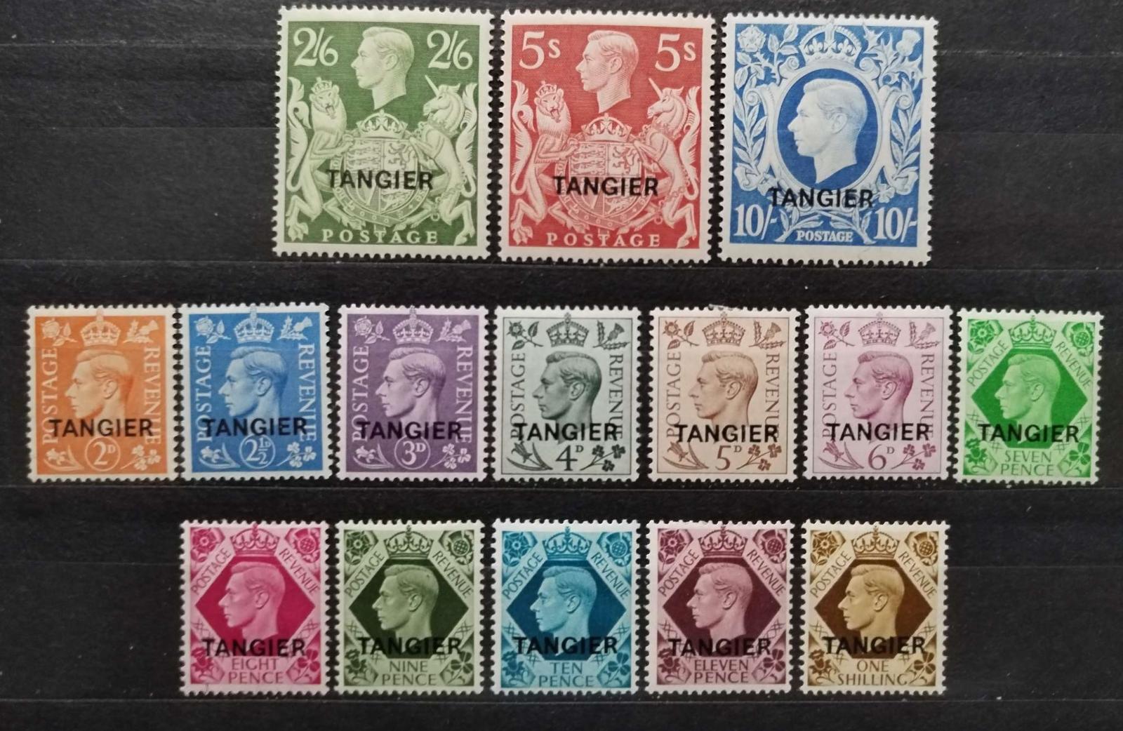 Britská pošta v Maroku 1949 120£ Komplet přetisků Tanger/Tangier