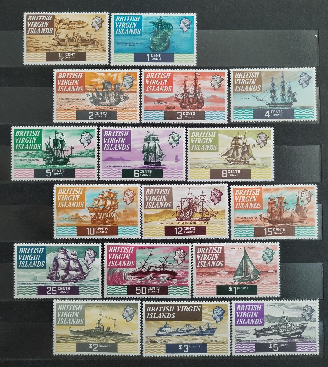 Britské Panenské ostrovy 1970 Definitiva: Historické lodě, Plachetnice