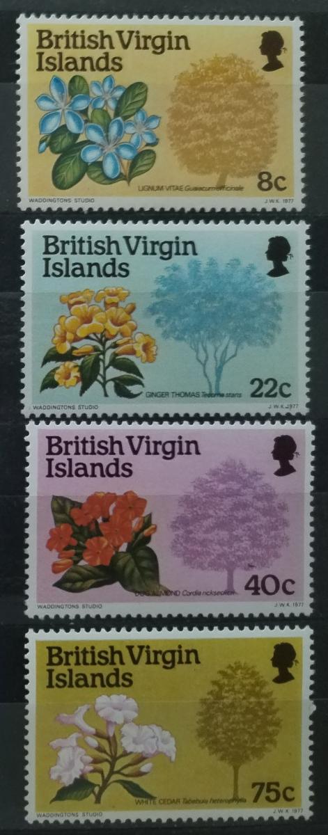 Britské Panenské ostrovy 1978 Kvetoucí stromy a flora
