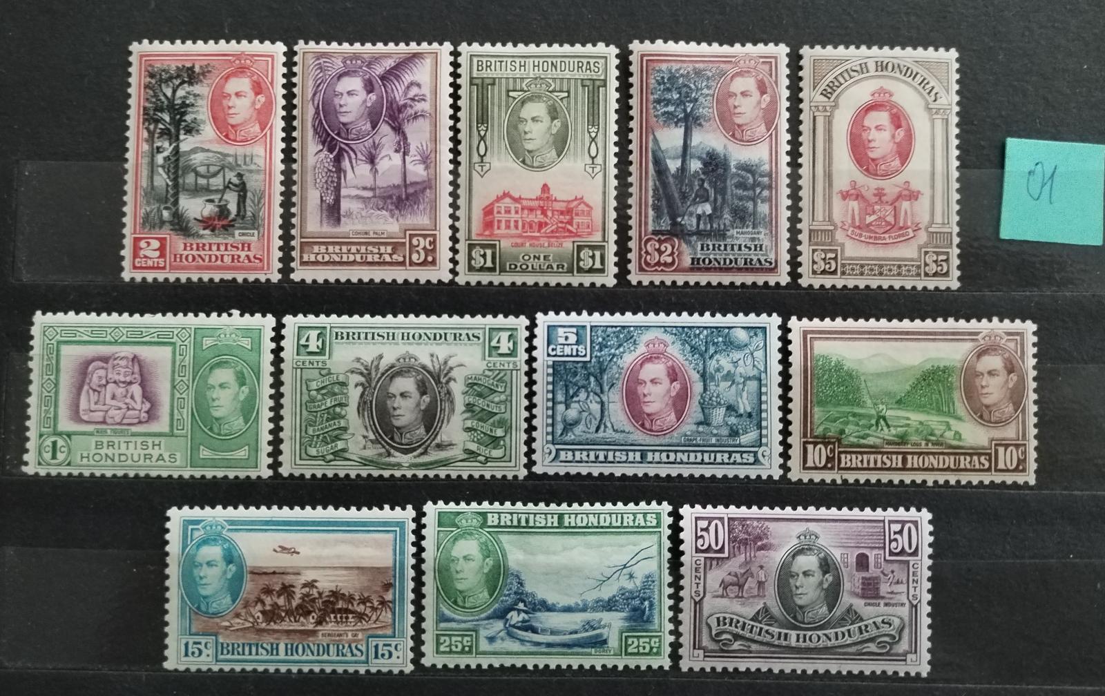 Britský Honduras 1938-7 200£ Definitiva krále Jiřího VI. (popis)