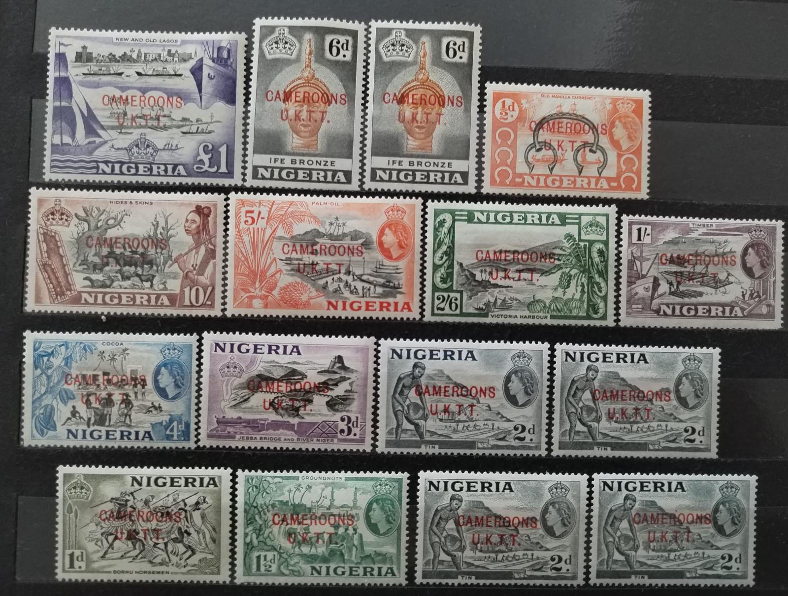 Britský Kamerun 1960-1 40£ Přetisky teritoria + varianty (popis)