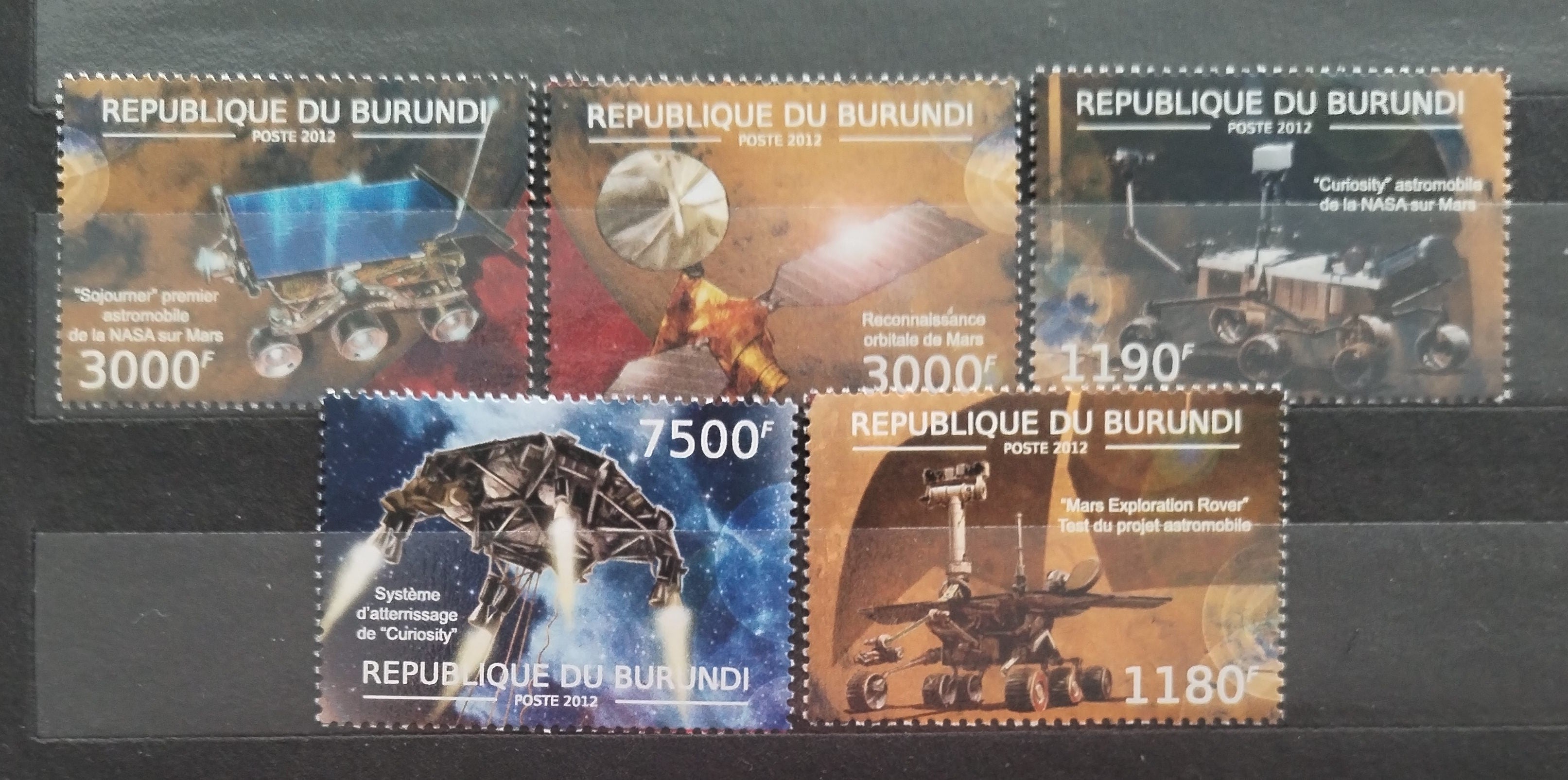 Burundi 2012 Průzkum Marsu, Vesmír a kosmos