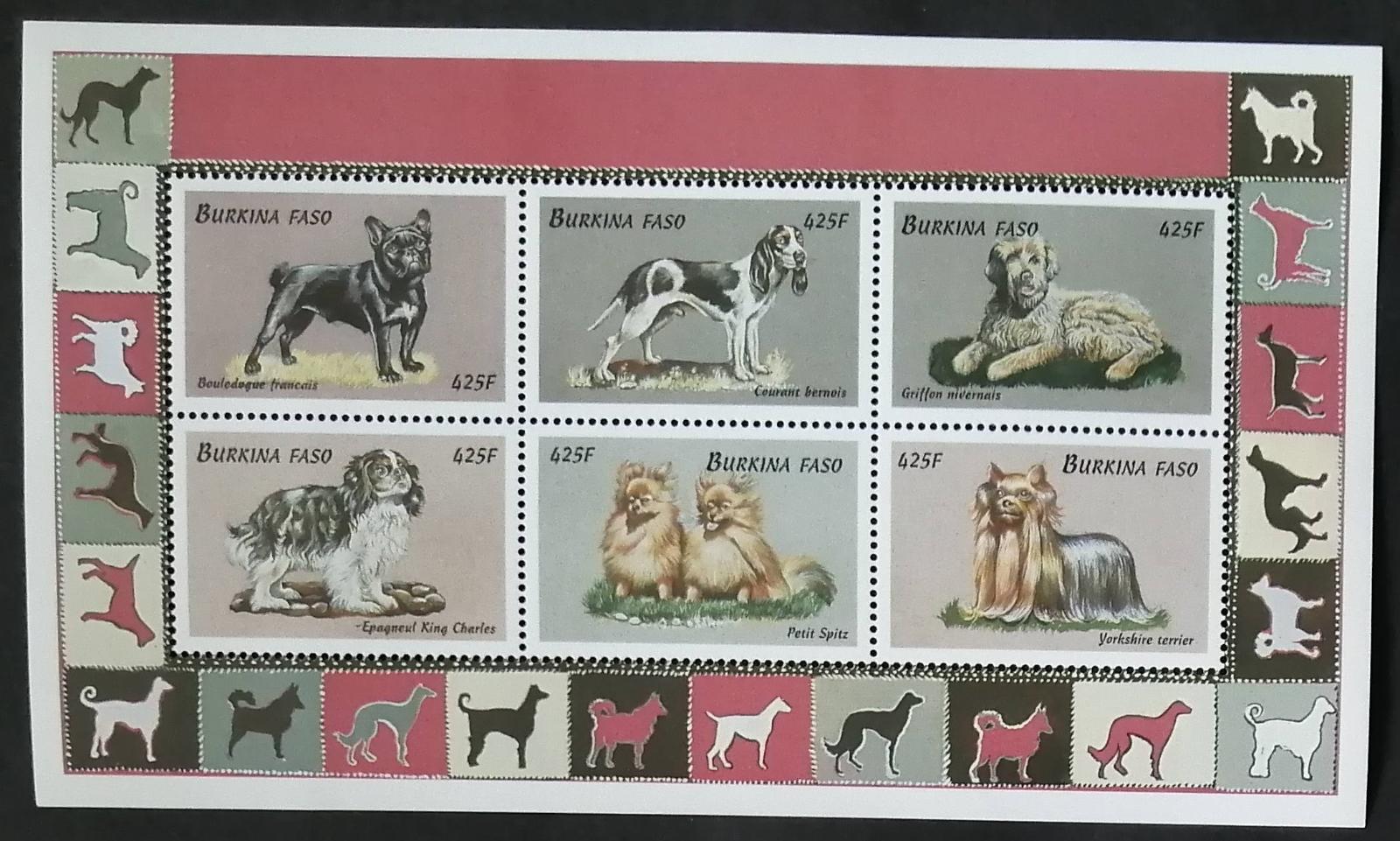 Burkina Faso 1999 Mi.1687-2 14€ Psí rasy světa, nízké rasy