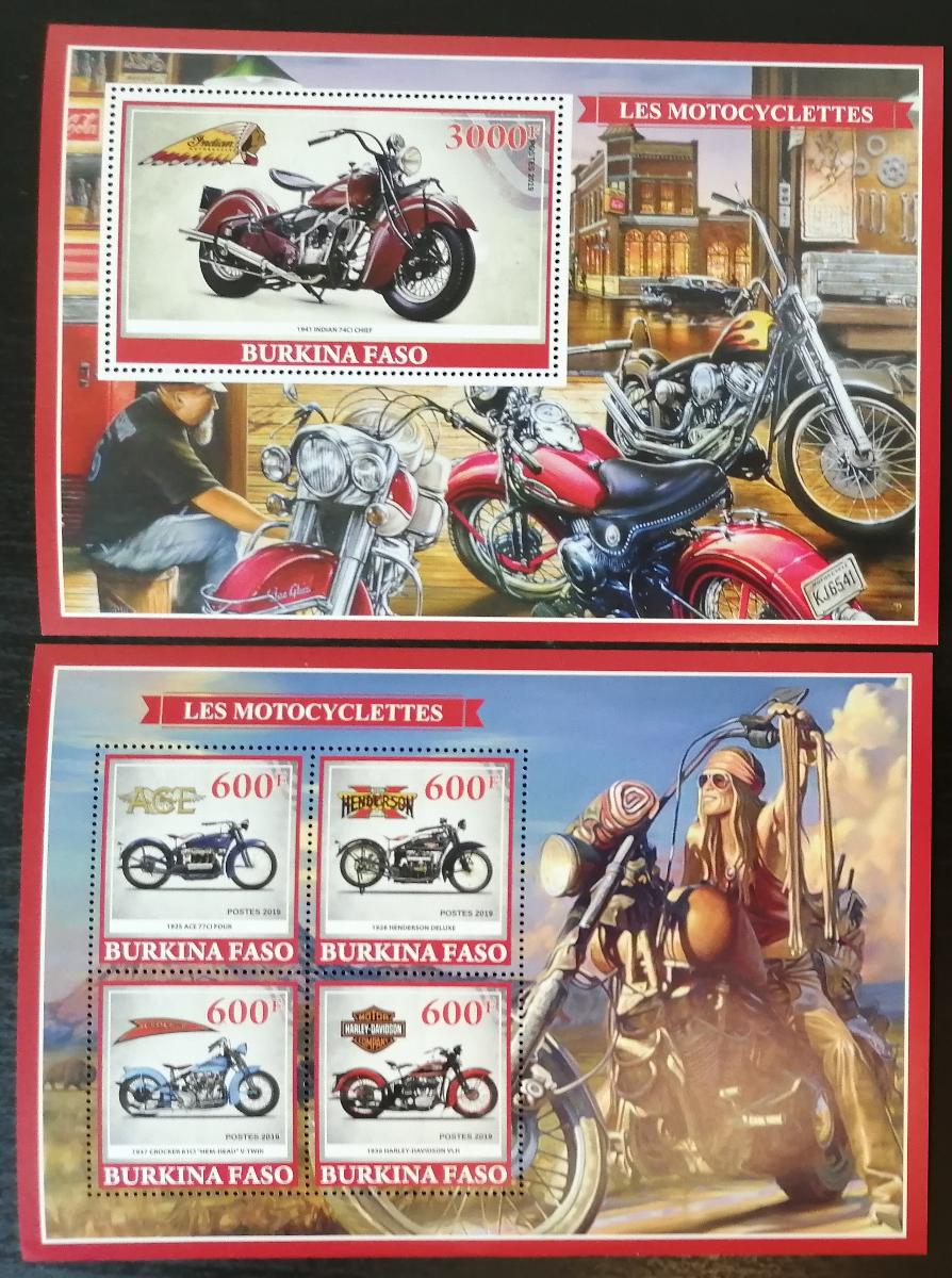 Burkina Faso 2019 Historické motocykly, motorky
