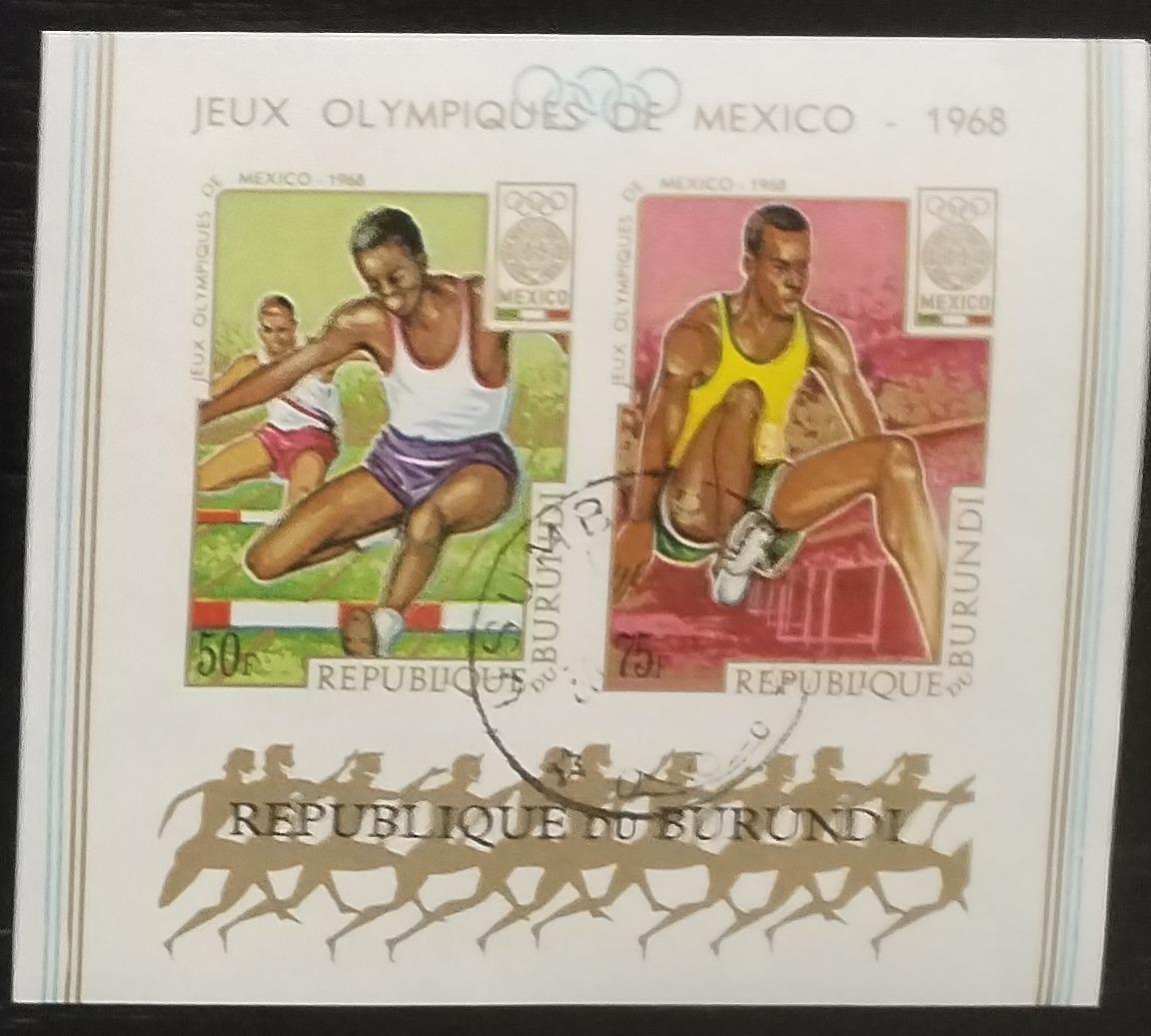 Burundi 1968 SVĚŽÍ LEP CTO - Olympijské hry a sport