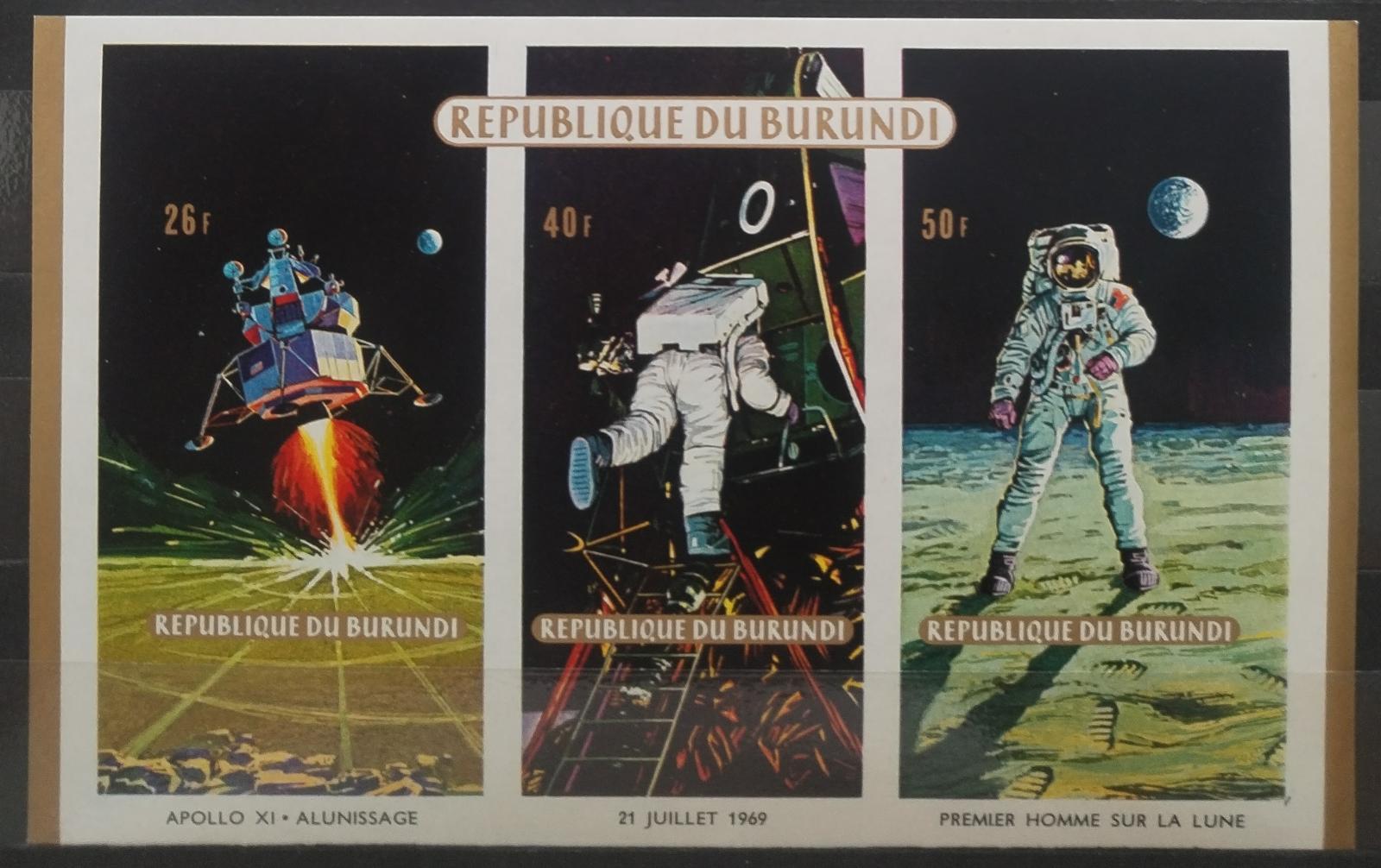 Burundi 1969 Přistání na Měsíci, Vesmír a kosmos