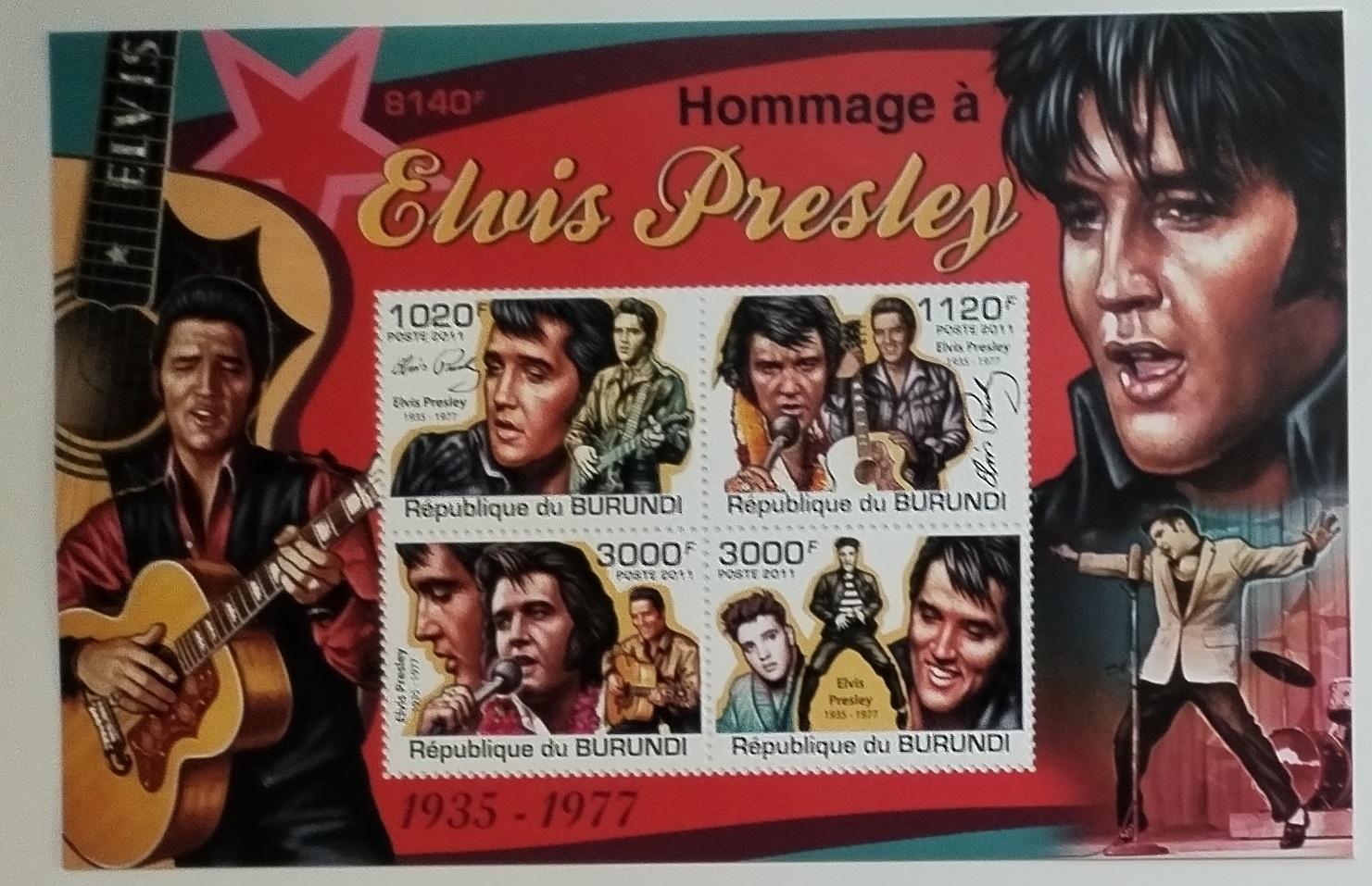Burundi 2011 9,5€ Elvis Presley a jeho kariéra