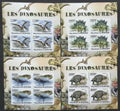 Burundi 2011 Mi.2106-9 +38€ Dinosauři a pravěká fauna ČYTŘBLOKY IMP.