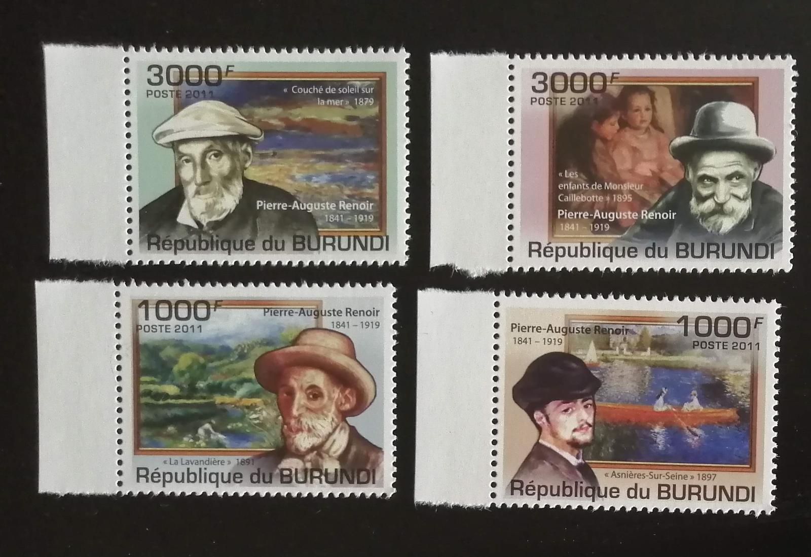 Burundi 2011 Mi.2130-23 9,5€ - 170. narozeniny malíře Renoira, umění