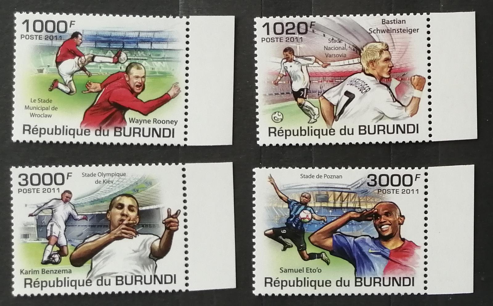 Burundi 2011 Mi.2138-1 9,5€ Slavní fotbalisté, fotbal a sport