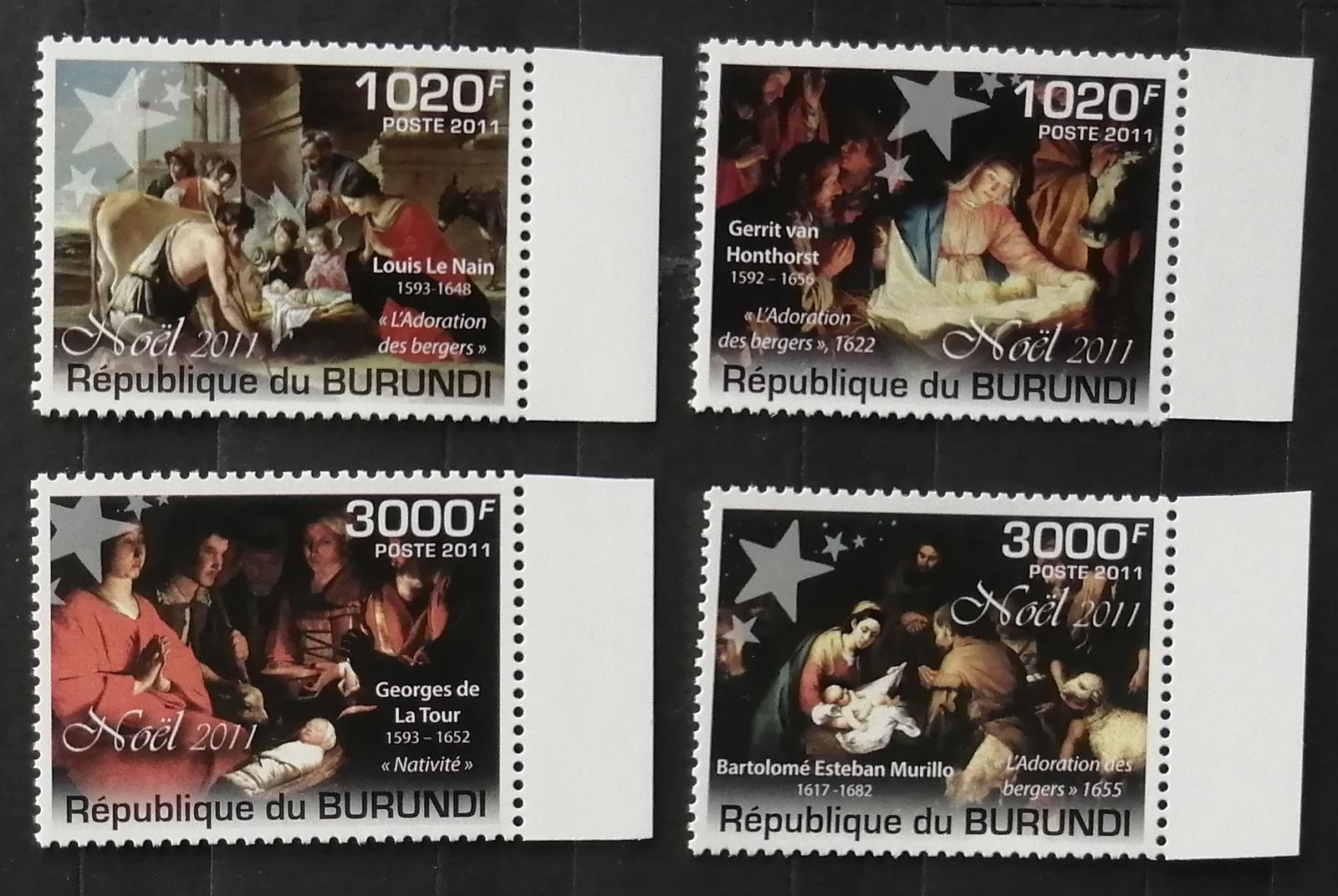 Burundi 2011 Mi.2194-7 9,5€ Vánoce a náboženství, umění
