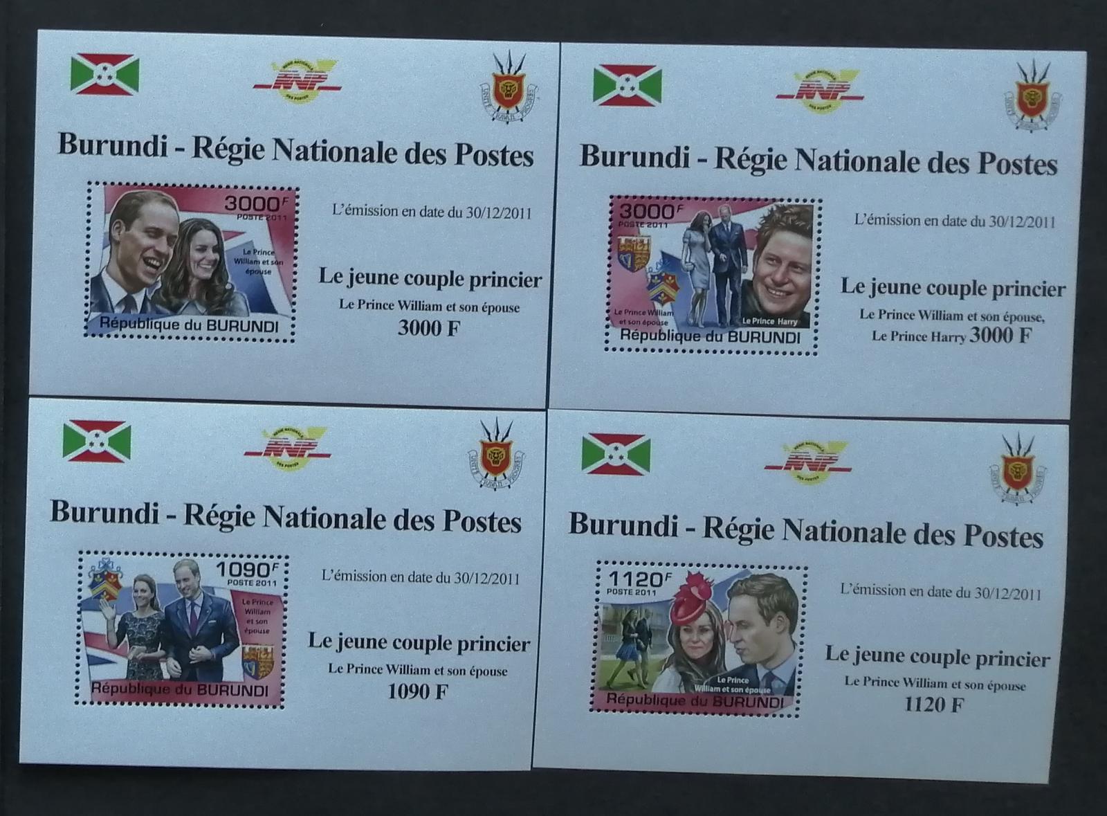 Burundi 2011 Mi.2282-9 9,5€ Princ William a Kate, DELUXE