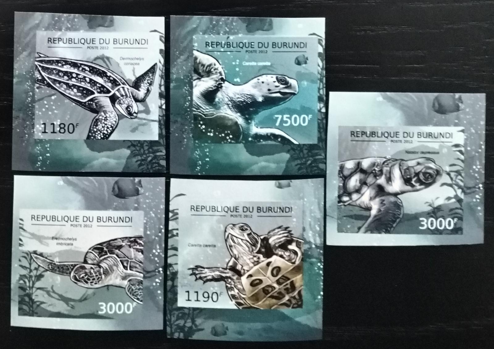 Burundi 2012 10€ Želvy a vodní plazi, Fauna moří