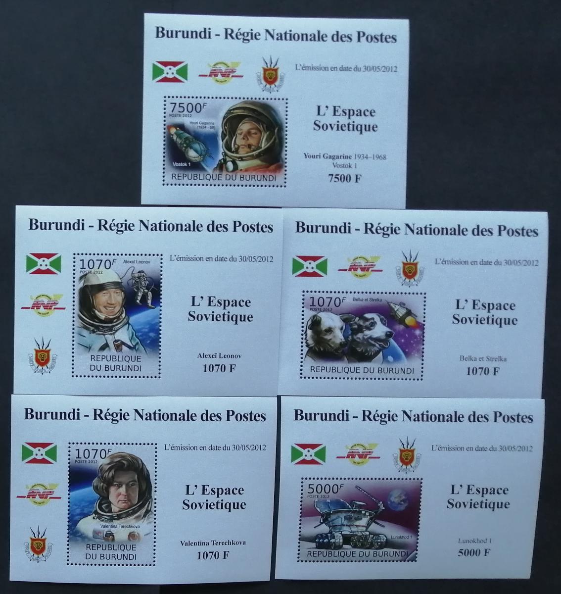 Burundi 2012 Mi.2426-0 19€ Sovětský vesmírný program DELUXE