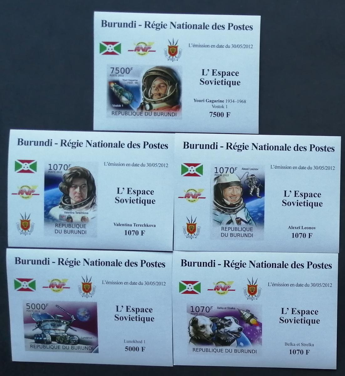 Burundi 2012 Mi.2426-0 19€ Sovětský vesmírný program DELUXE IMP.
