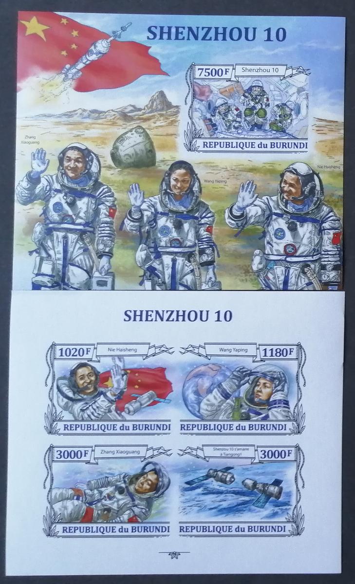 Burundi 2013 Mi.3133-6+Bl.351 19€ Čínský vesmírný program, Yaping IMP.