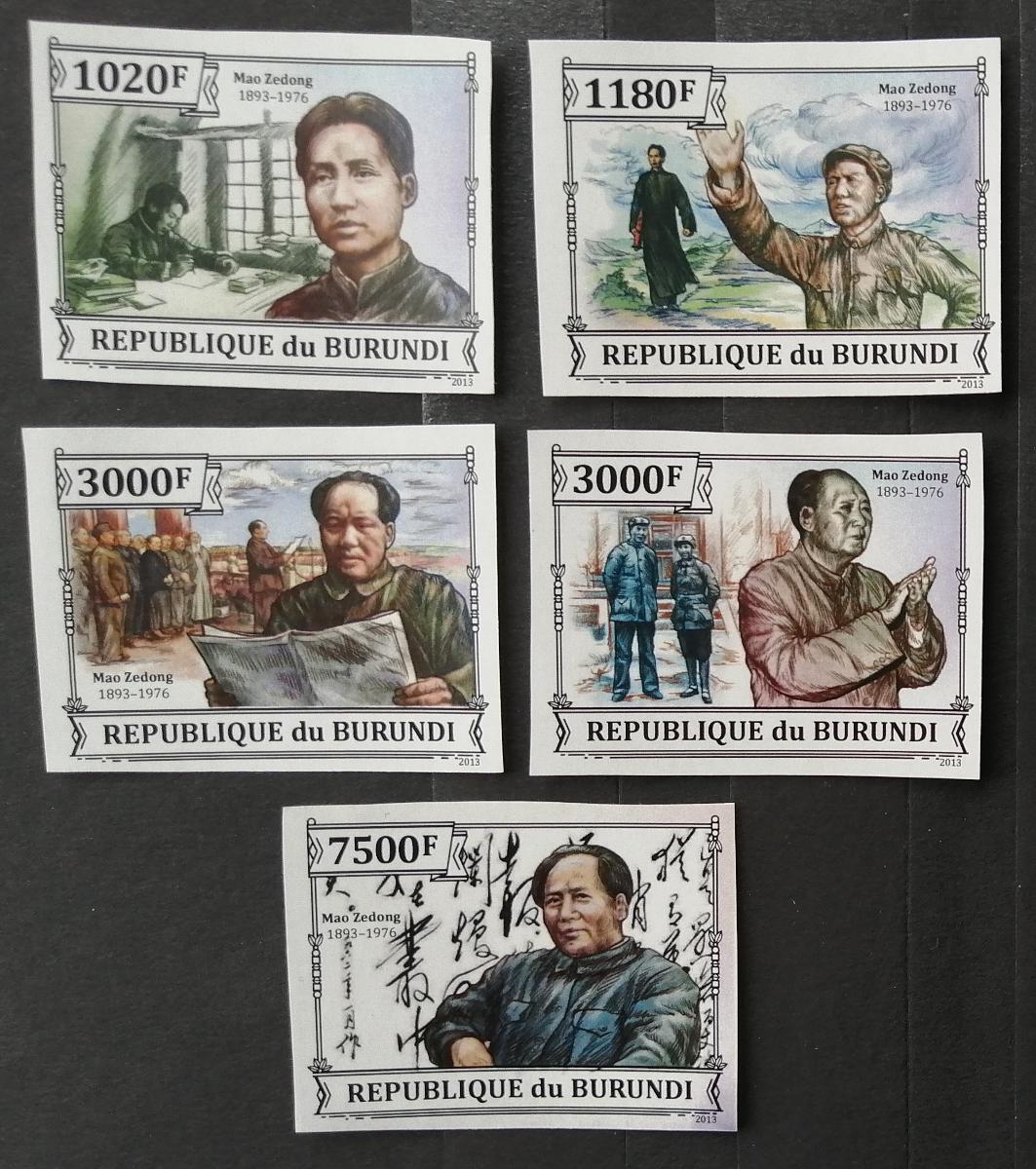 Burundi 2013 Mi.3268-2 18€ 120 let Mao ce Tunga, osobnosti, diktátoři