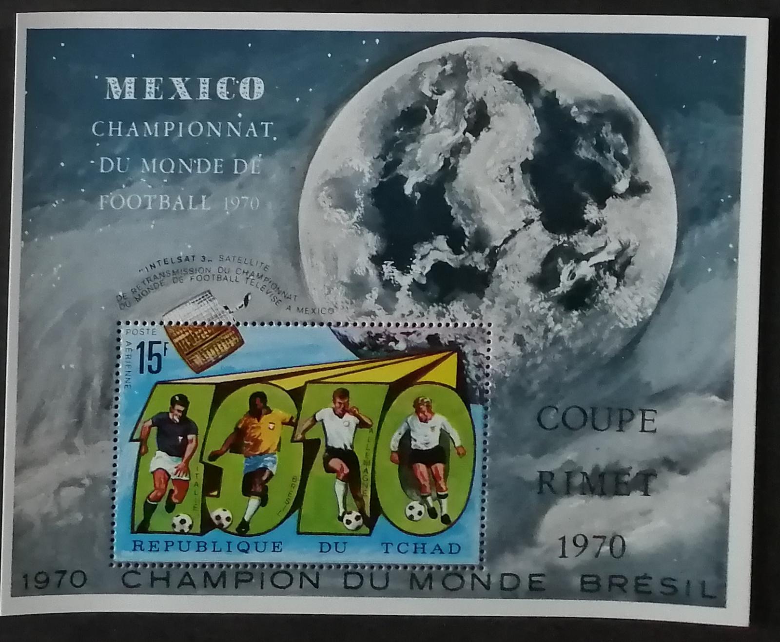 Čad 1970 Bl.9A 6,5€ Mistrovství světa ve fotbale a sport