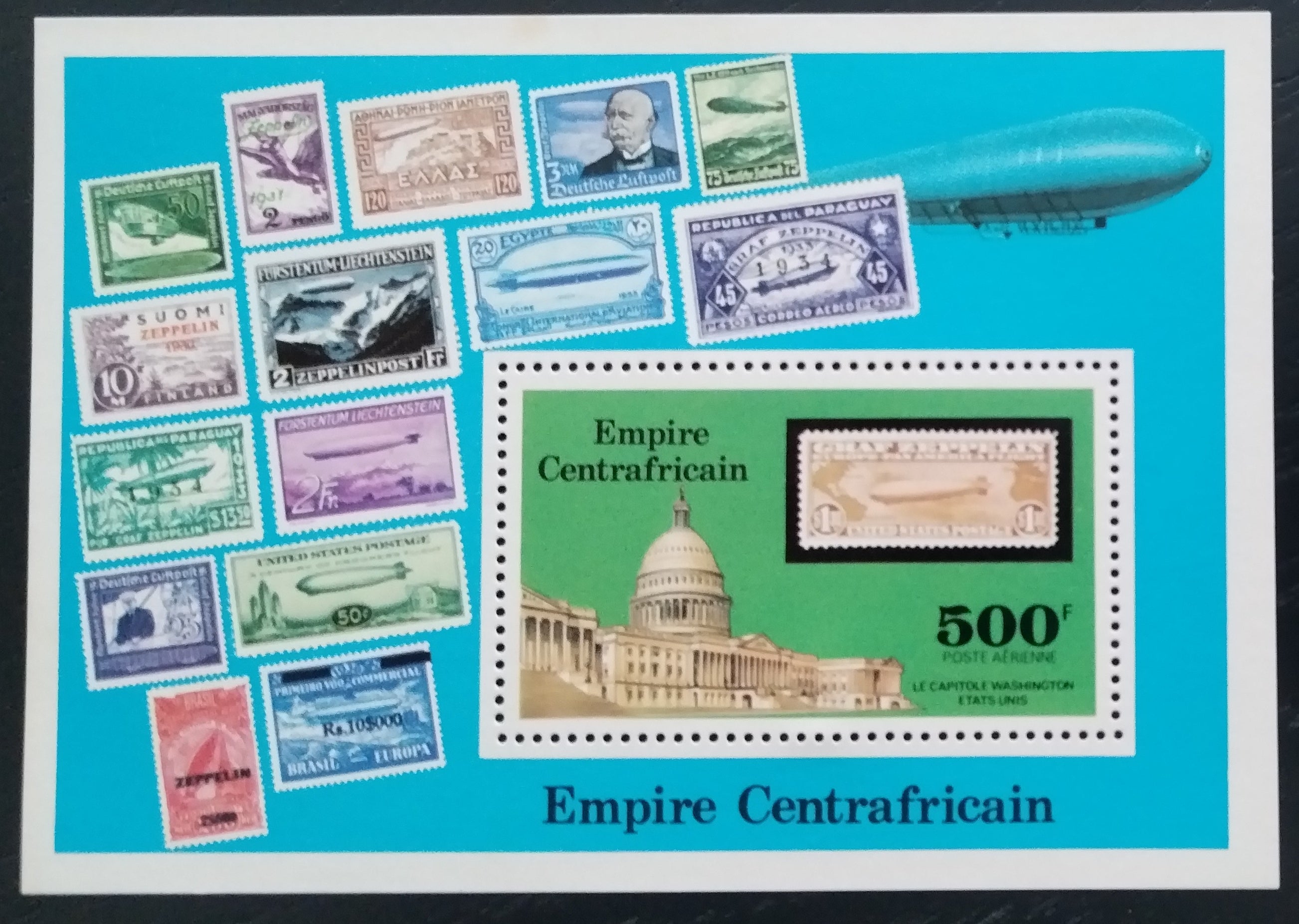 Středoafrické císařství 1977 Známky a vzducholodě