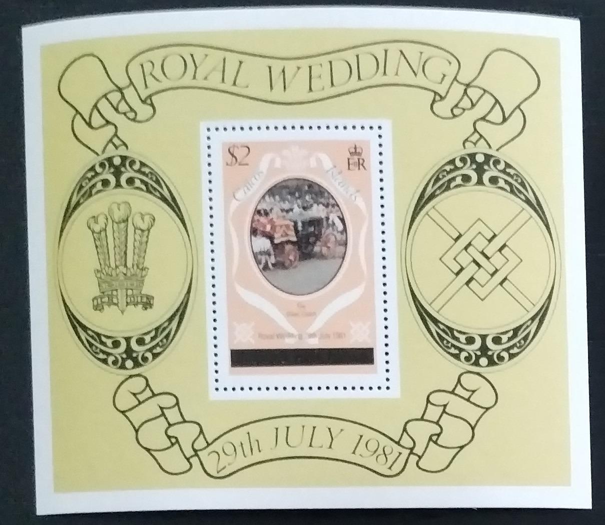 Caicos 1981 Svatba princezny Diany a krále Karla III. MALÝ TEXT