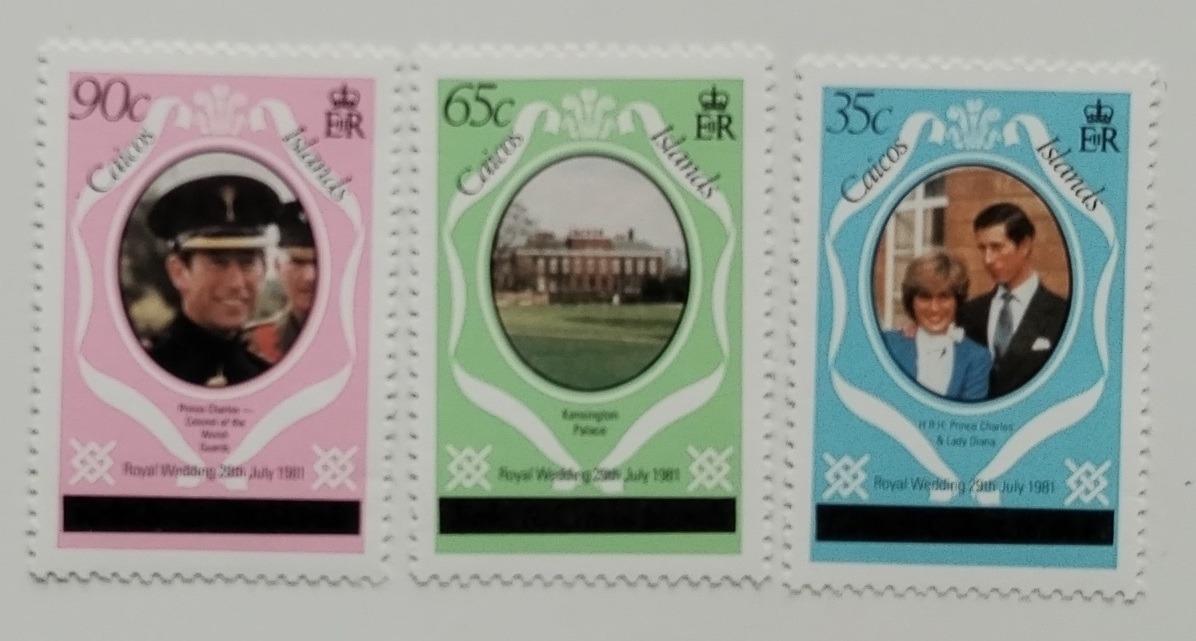 Caicos 1981 Svatba princezny Diany a krále Karla III. MALÝ TEXT P=12