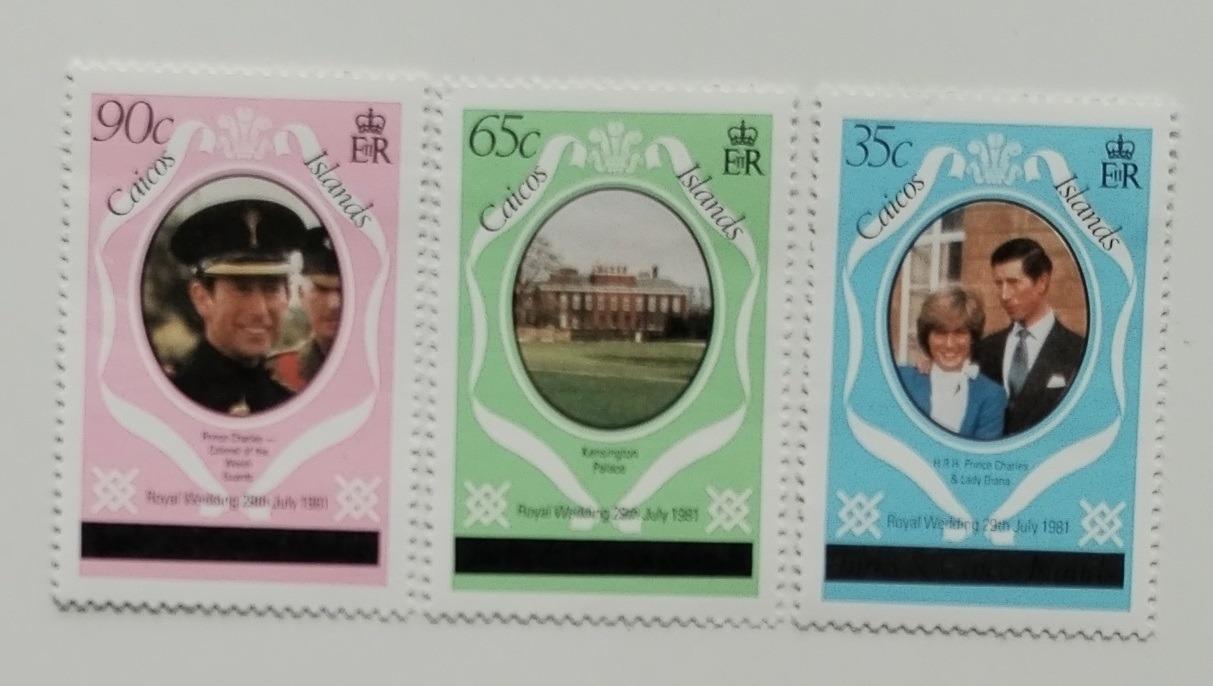 Caicos 1981 Svatba princezny Diany a krále Karla III. MALÝ TEXT P=14
