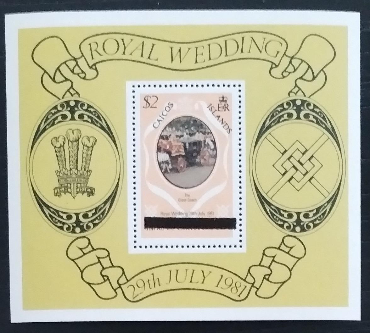Caicos 1981 Svatba princezny Diany a krále Karla III. TISKACÍ TEXT