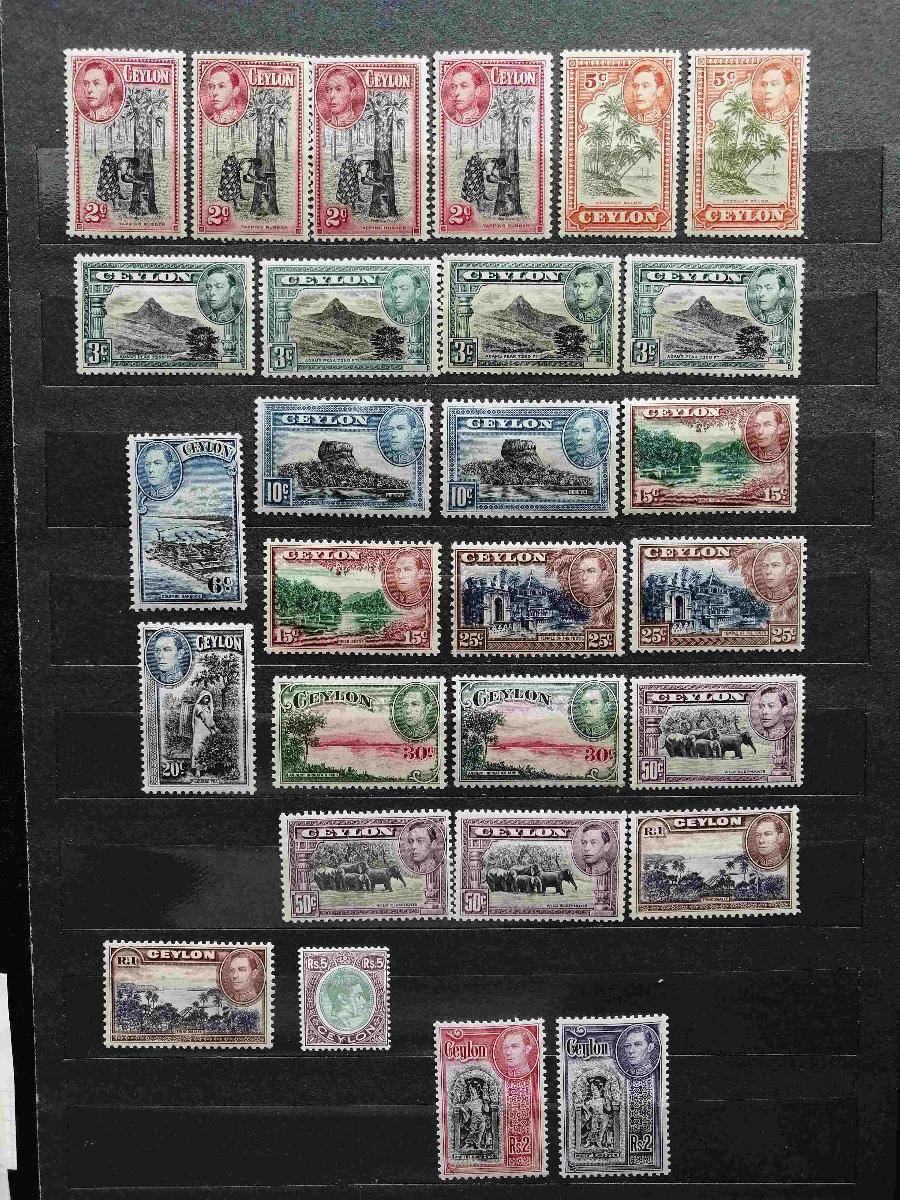 Ceylon / Ceylon 1938 - rozšířená definitiva Jiří VI. vše popis 250£