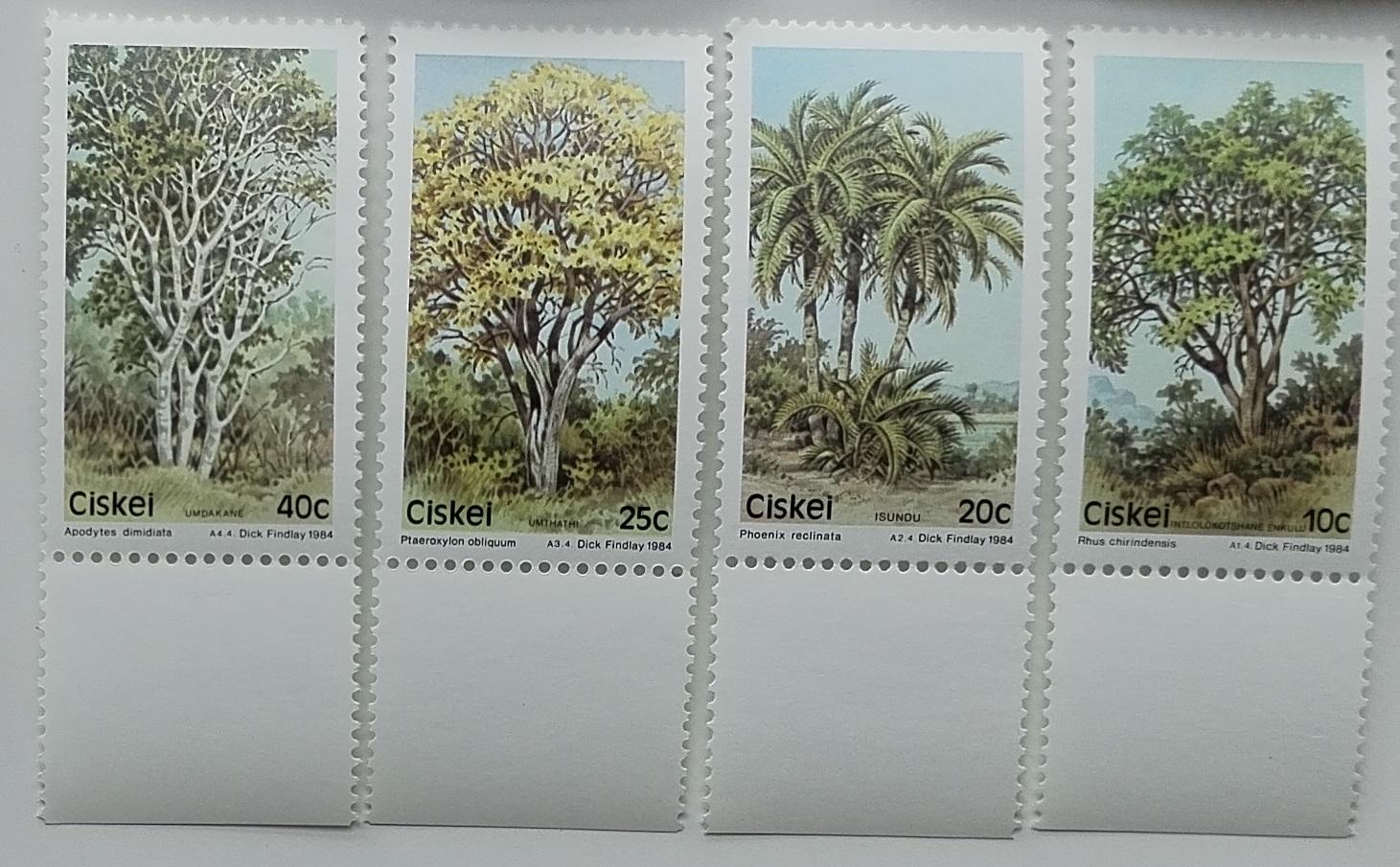 Ciskei (JAR) 1984 Mi.52-5 Stromy a africká flora, Rhus et Phoenix
