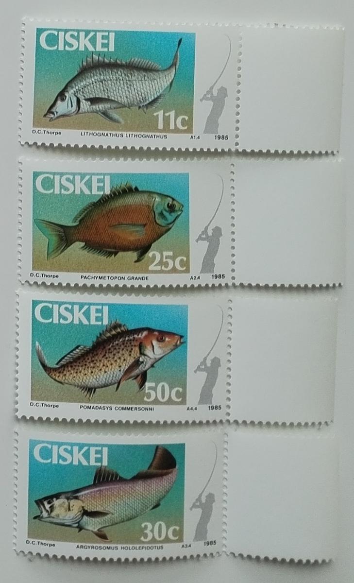 Ciskei (JAR) 1985 Mi.70-3 4,5€ Ryby a fauna vod země