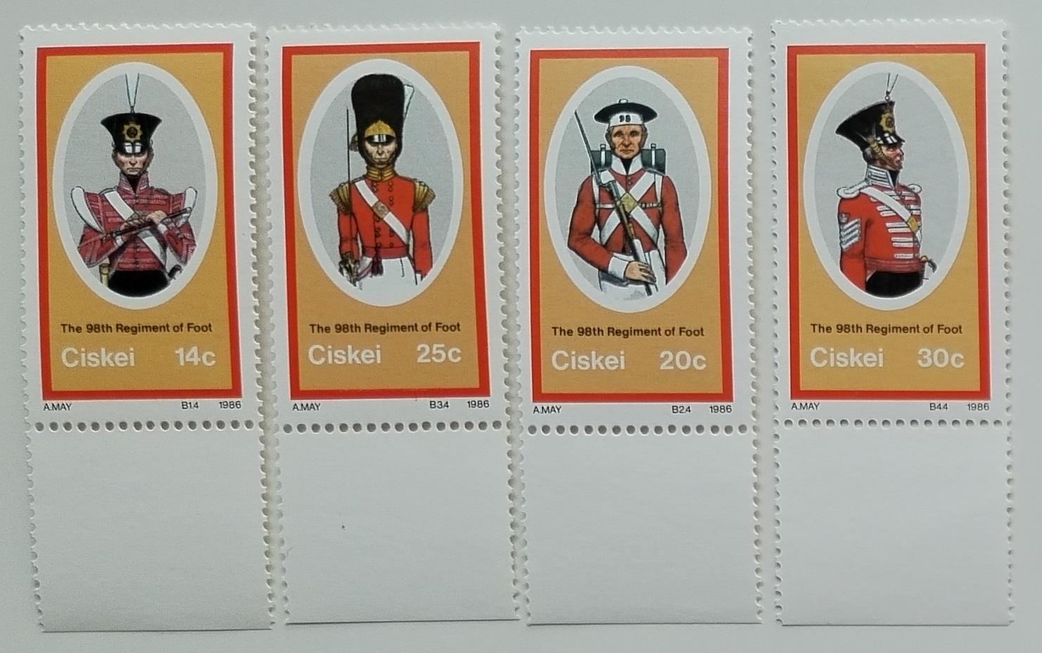 Ciskei (JAR) 1986 Mi.98-1 Uniformy a britští vojáci, Vojenství