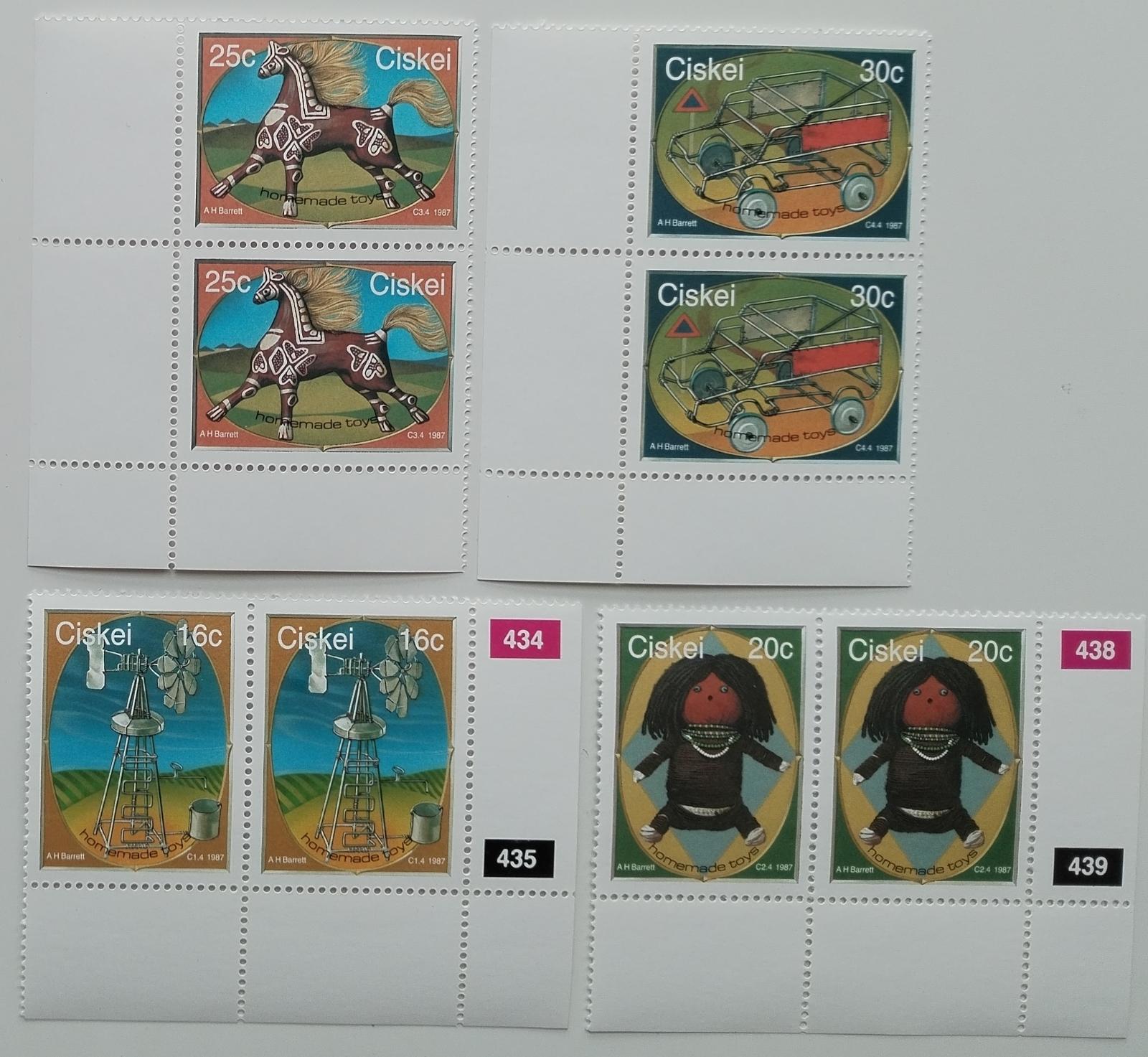 Ciskei (JAR) 1987 Mi.119-2 Rukodělné výrobky a hračky PÁRY