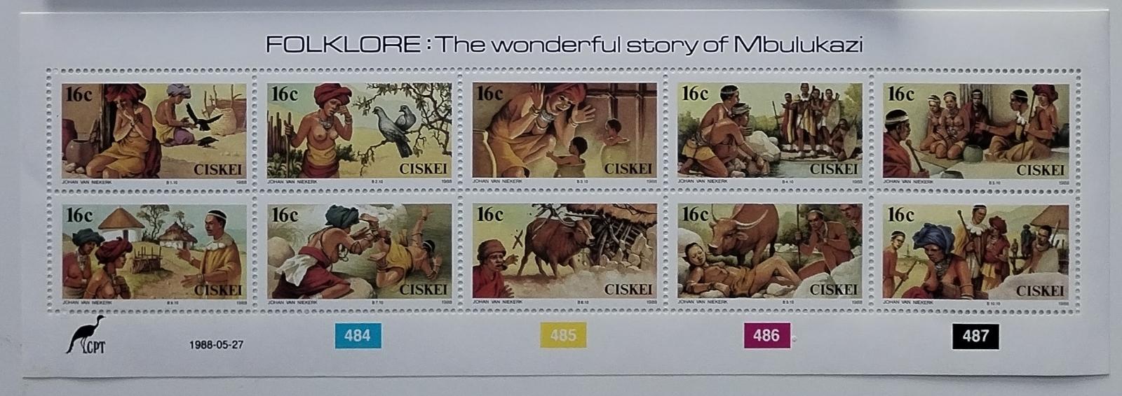 Ciskei (JAR) 1988 Mi.131-0 7,5€ Mýty a legendy Afriky - Mbulukazi