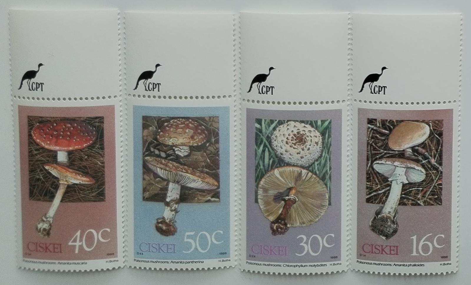 Ciskei (JAR) 1988 Mi.145-8 5€ Houby a flora Afriky, Mykologie