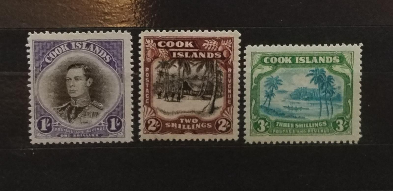 Cookovy ostrovy 1938 85£ Šilinková série Jiřího VI.