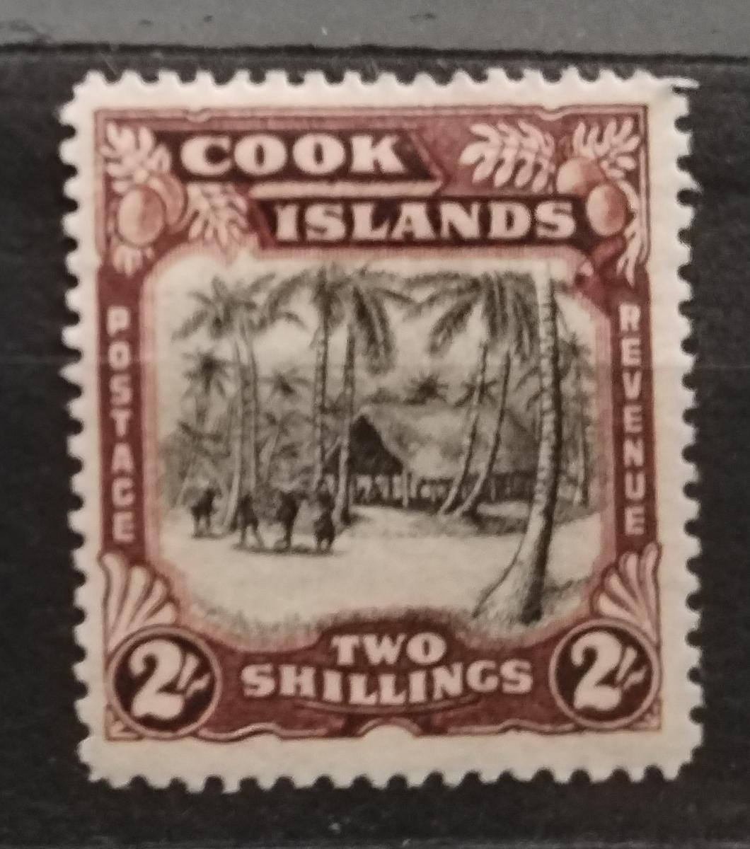 Cookovy ostrovy 1945 40£ Hodnota 2s