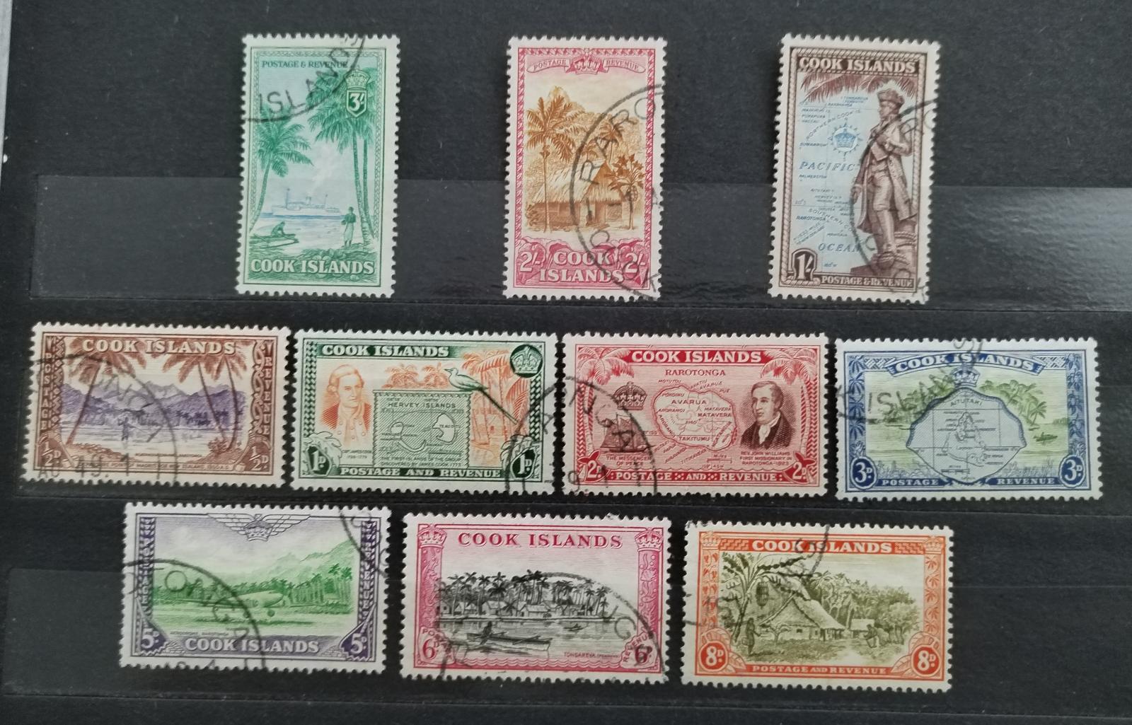 Cookovy ostrovy 1949-1 60£ Komplet razítkované definitivy ostrovů