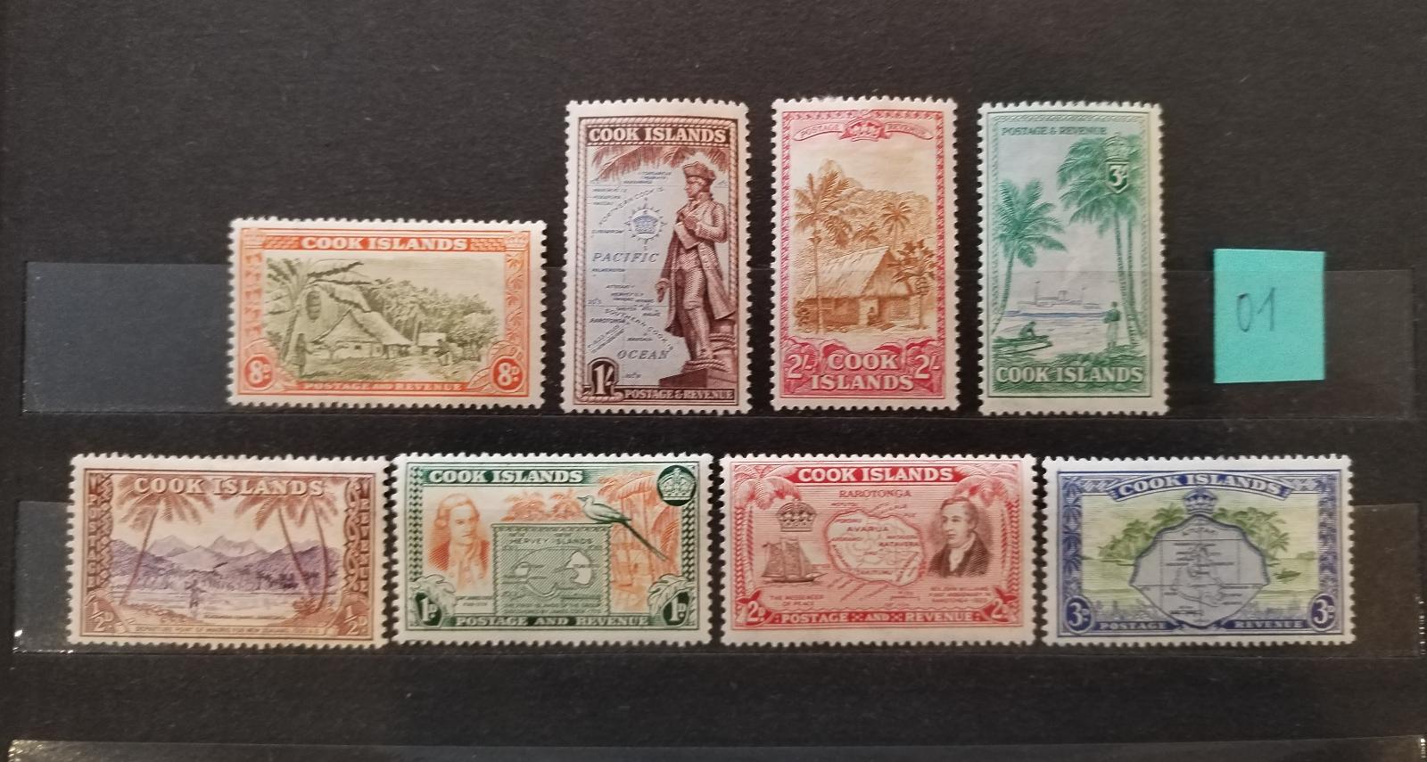 Cookovy ostrovy 1949 Definitiva Jiřího VI. (bez 6d a 5d)