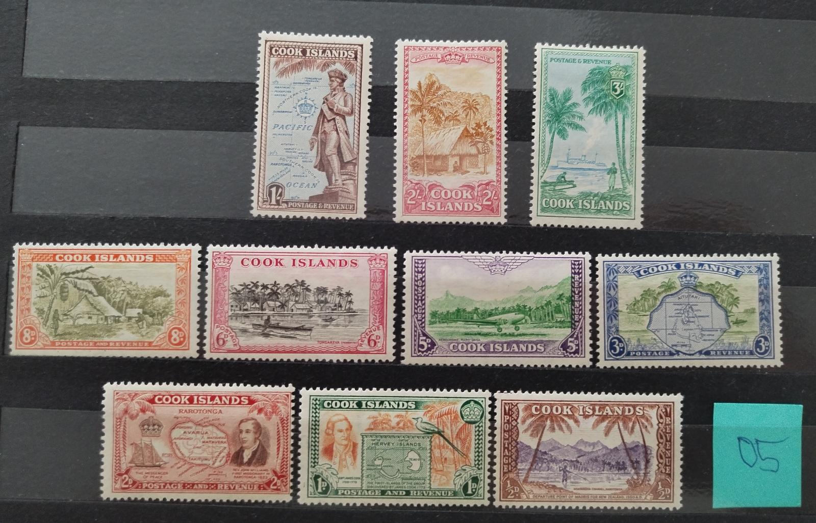Cookovy ostrovy 1949 SG150-9 Definitiva Jiřího VI.